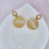 Leaf Circle Earrings