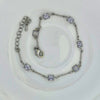 Square Stone Silver Anklet