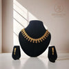 Golden Grace, Antique Drop Choker Necklace with Matching Earrings.