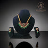 Royal Emerald Radiance – Antique Emerald Necklace with Matching Earrings