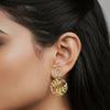Leaf Circle Earrings
