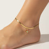 Green Stone Star Anklet