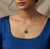 Emerald Bloom Pendant Necklace