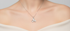 Trio-Petal Pavé Charm Necklace