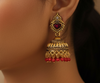 Traditional Red Jhumka Earrings