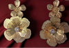 Golden Bloom Statement Drop Earrings