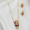 Matte Gold Polish Mayura Pendant Set