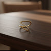 Gold-Plated Anti Tarnish V-Design Stacking Ring