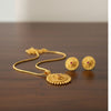 Gold-Plated Traditional Round Pendant Set