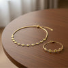 Daisy charm necklace and bracelet combo set