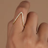 Gold-Plated Anti Tarnish V-Design Stacking Ring