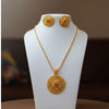 Gold-Plated Traditional Round Pendant Set