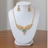 Kemp Design Gold-Plated Floral Radiance mint green Necklace