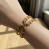 Dual-Row Gold Flower Bracelet-Small size