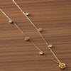Rose & Crystal charm Necklace