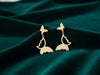 Fluttering Butterfly Drop Earrings