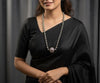 Traditional oxidized silver long mala